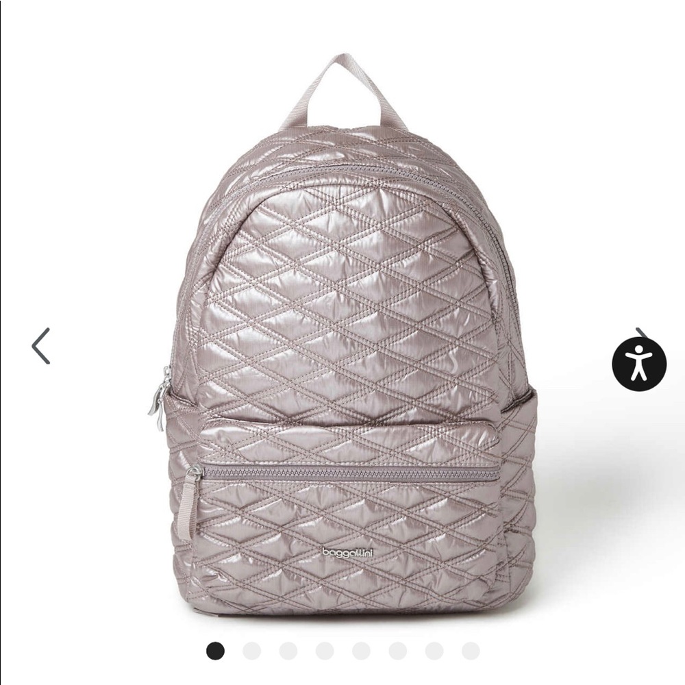 Quilted Pink Baggallini Backpack